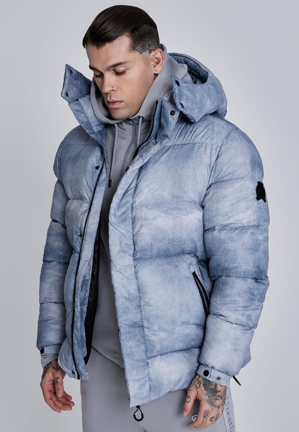 Sik Silk Grey Puffer Jacket