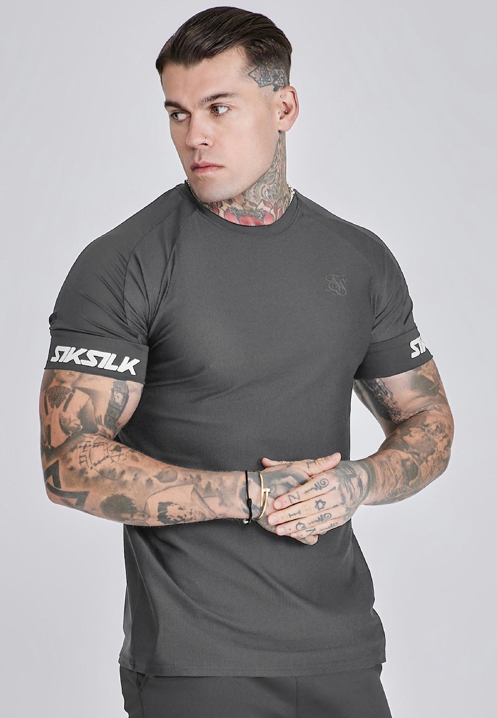 sik silk Grey Tech T-Shirt