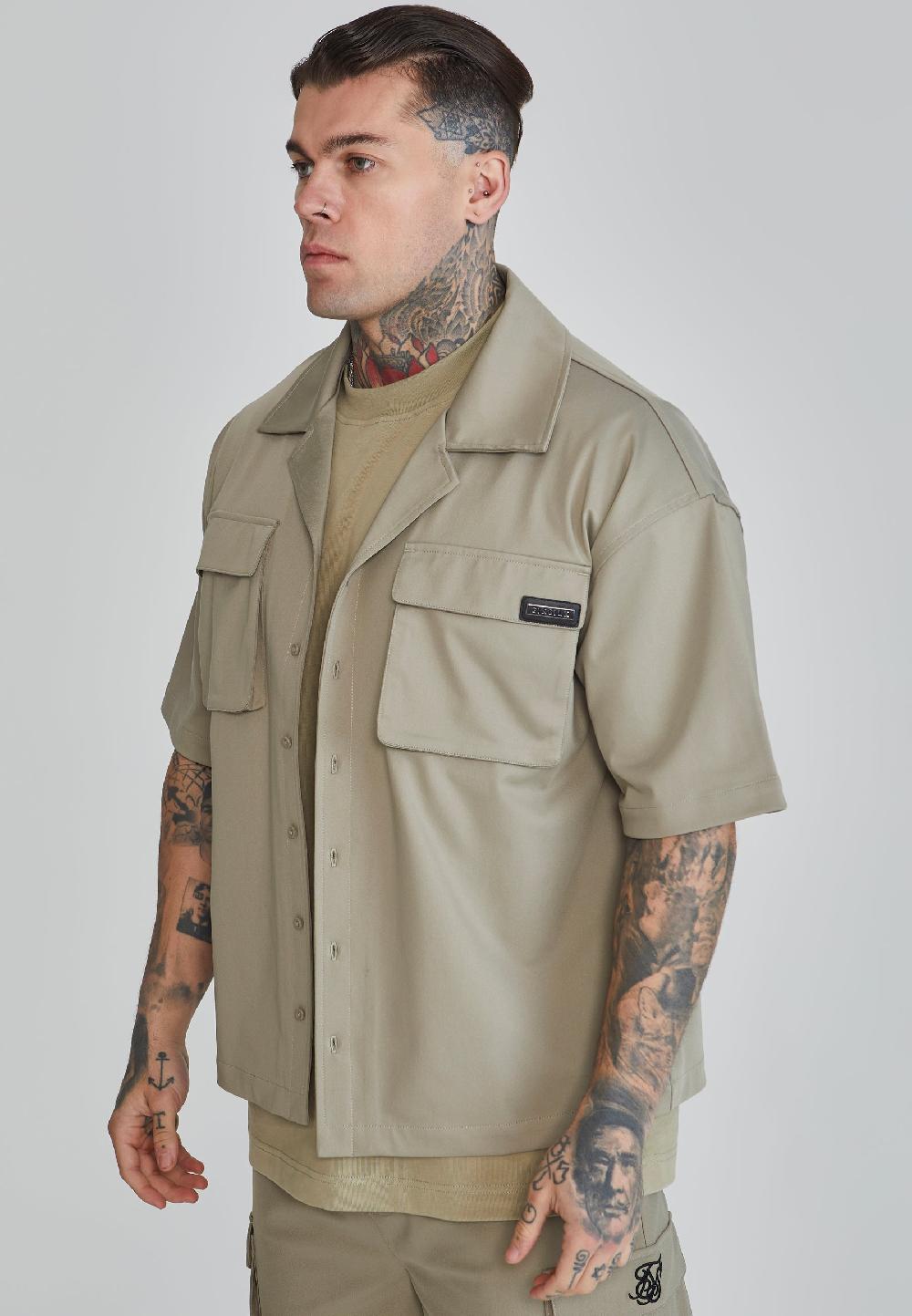 sik silk Khaki Flight Utility Shirt