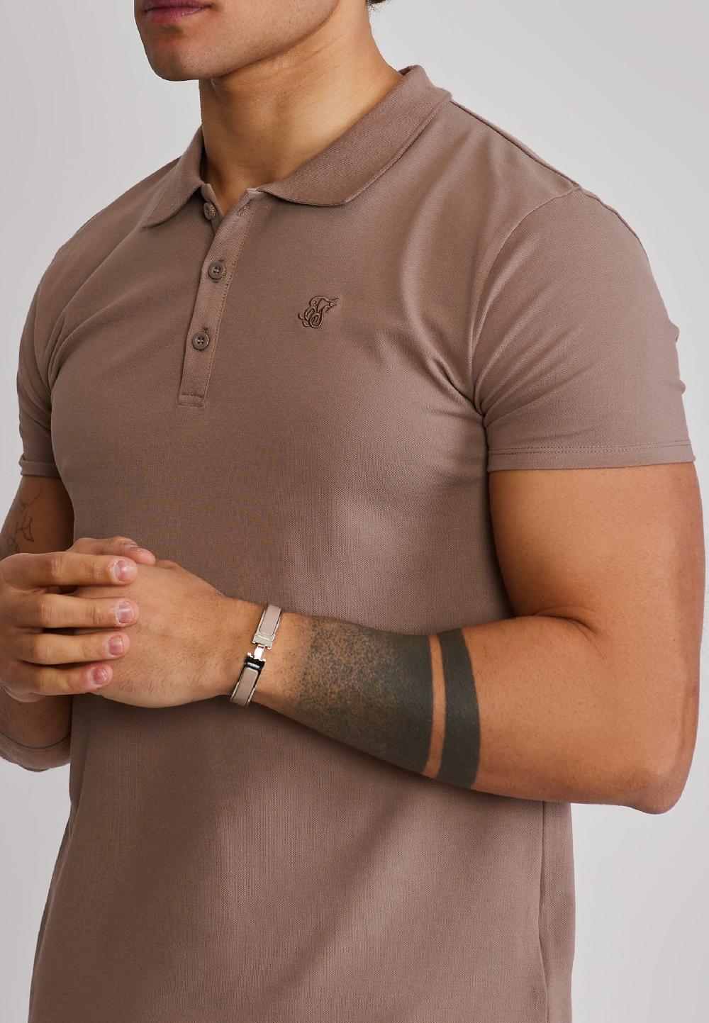 Sik Silk Light Brown Polo T-Shirt