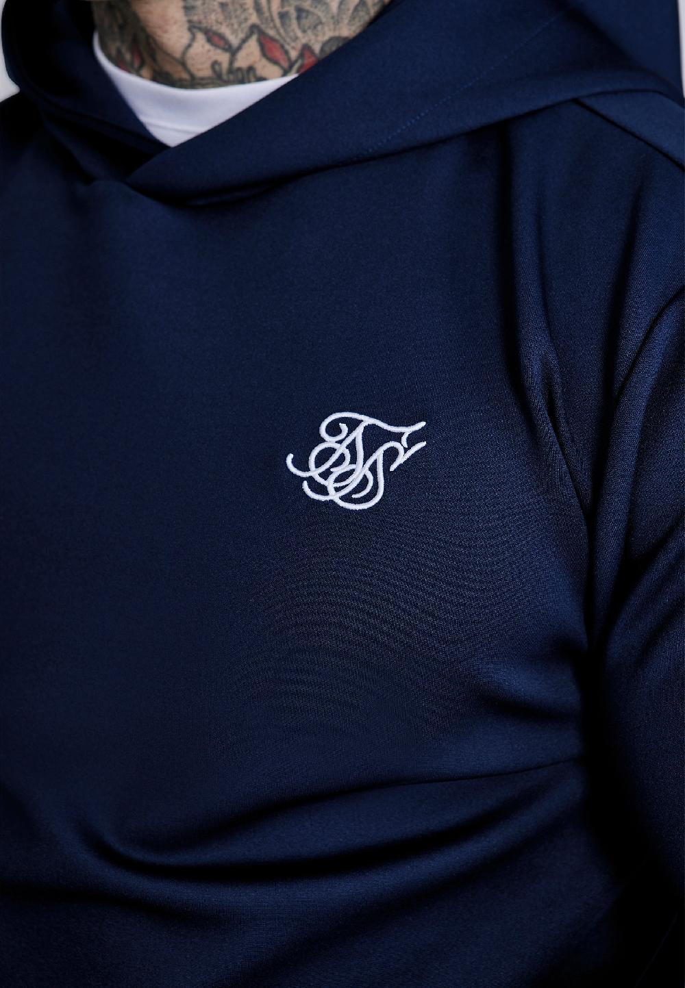 Sik Silk Navy Essentials Poly Hoodie