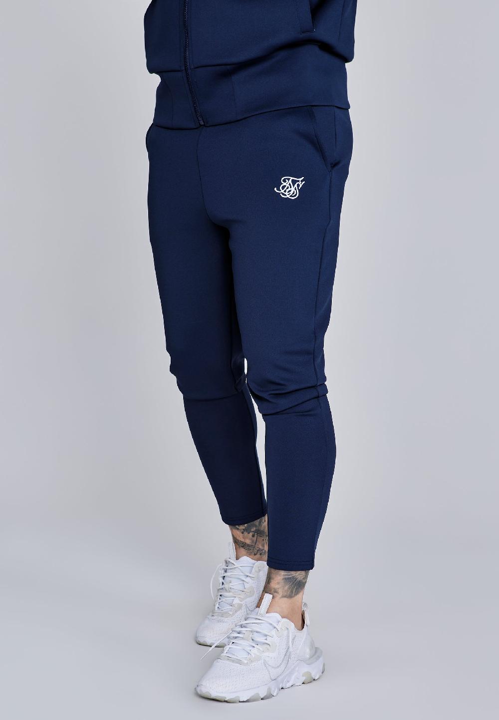 sik silk Navy Essentials Poly Joggers