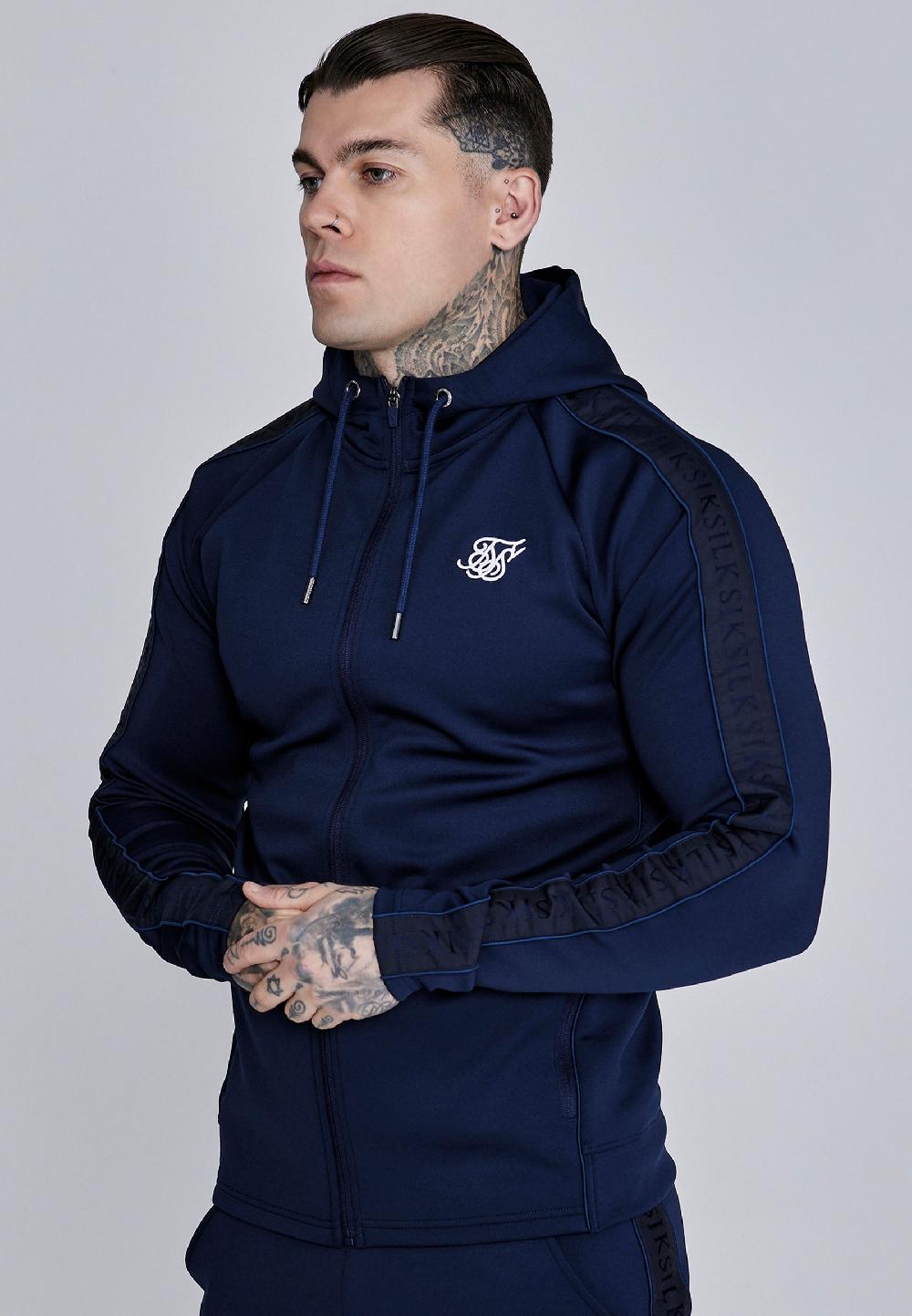 Sik Silk Navy Hoodie And Joggers Set