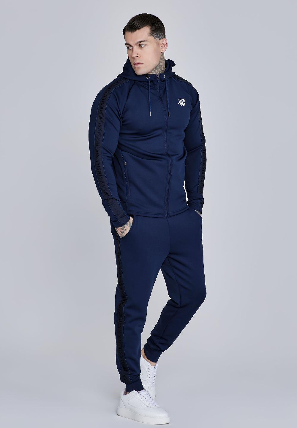 sik silk Navy Hoodie and Joggers Set