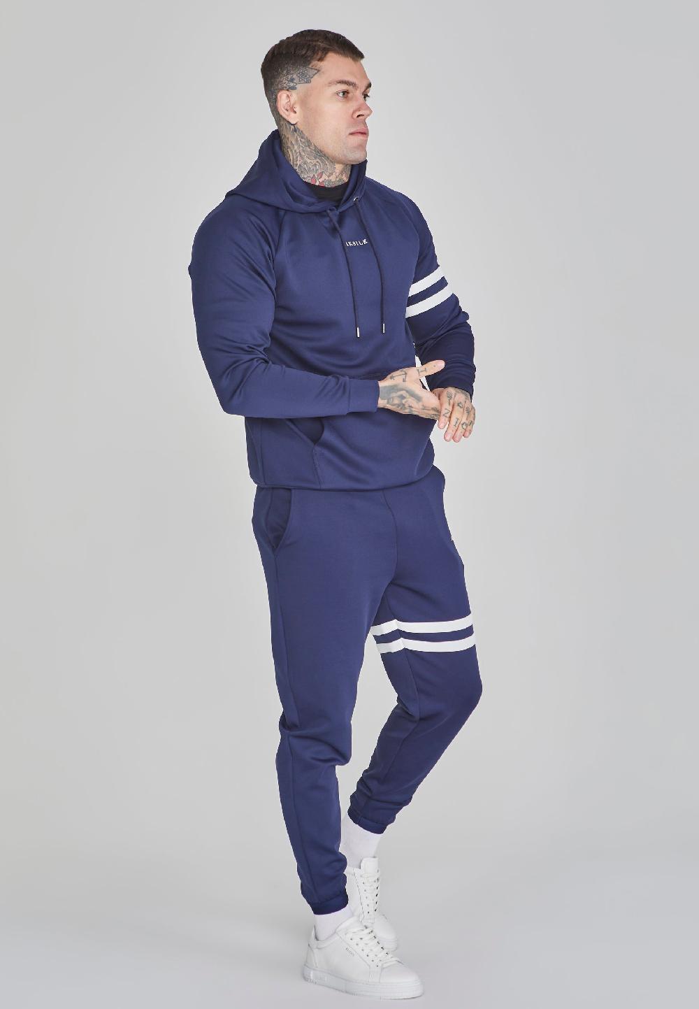 Sik Silk Navy Muscle Fit Joggers