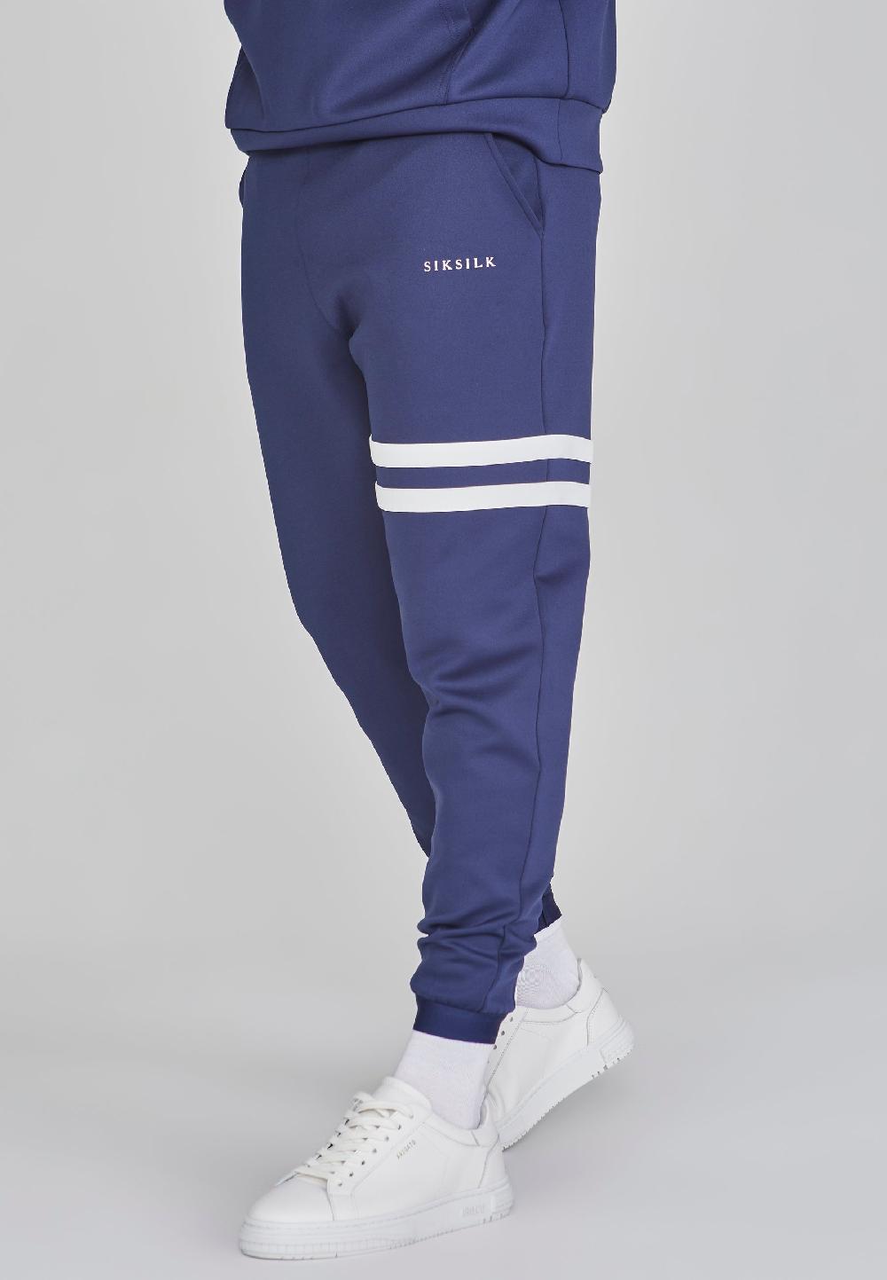 sik silk Navy Muscle Fit Joggers
