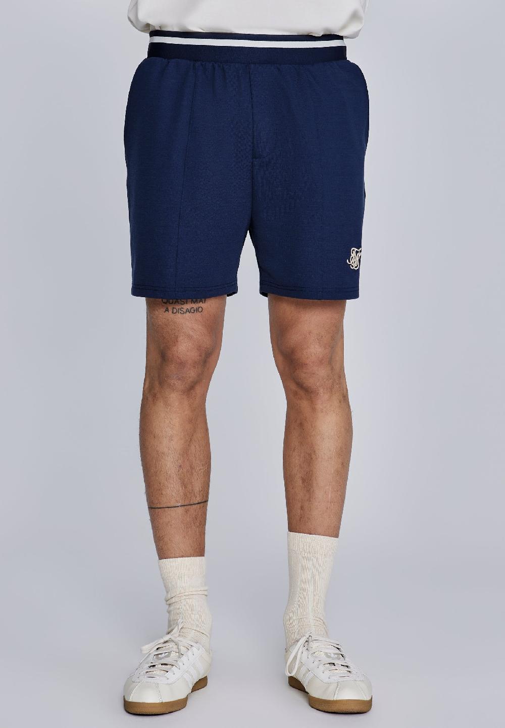Sik Silk Navy Retro Shorts