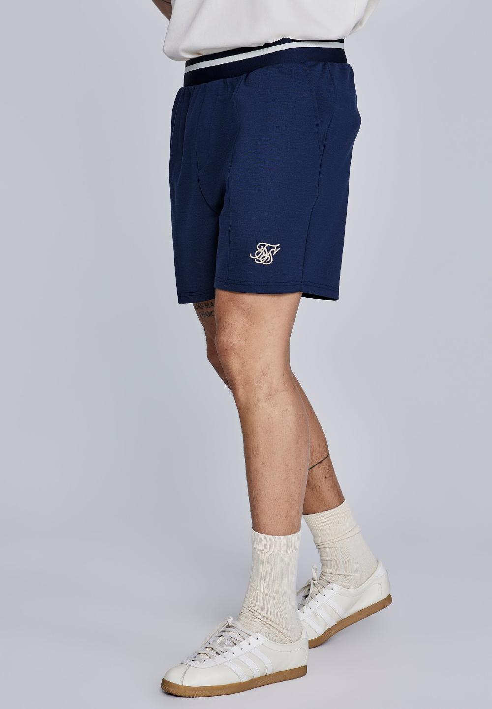 sik silk Navy Retro Shorts
