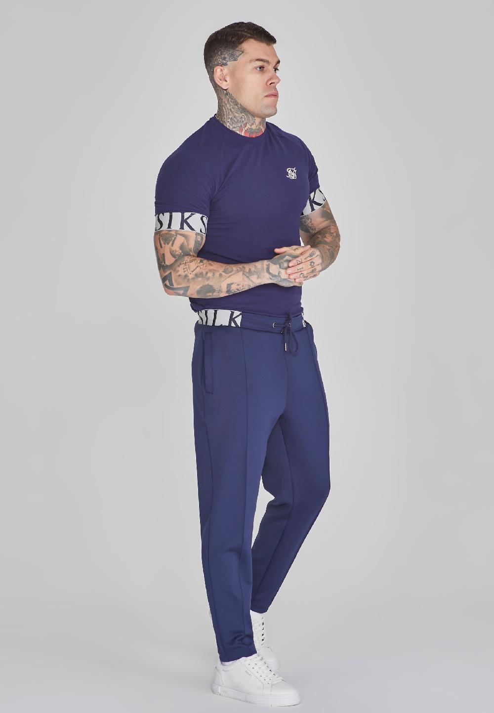 Sik Silk Navy Tapered Fit Joggers