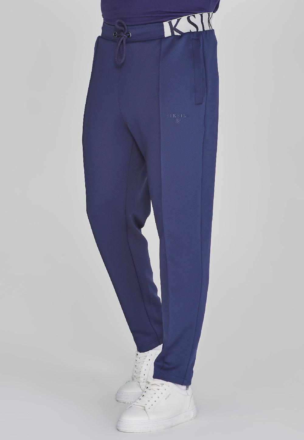 sik silk Navy Tapered Fit Joggers