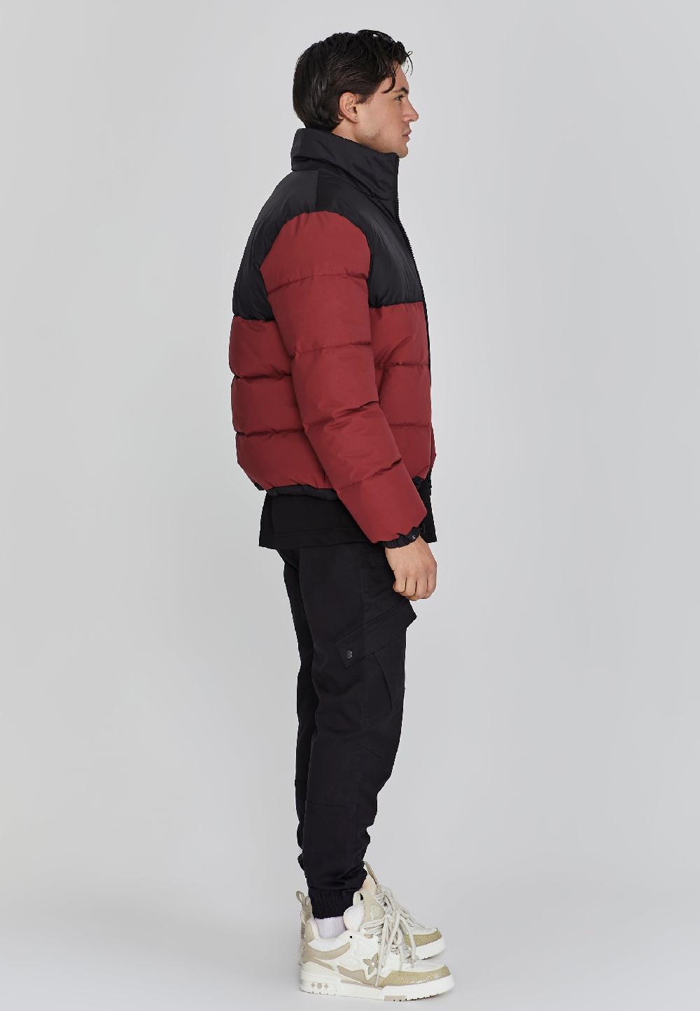 Sik Silk Red Puffer Jacket