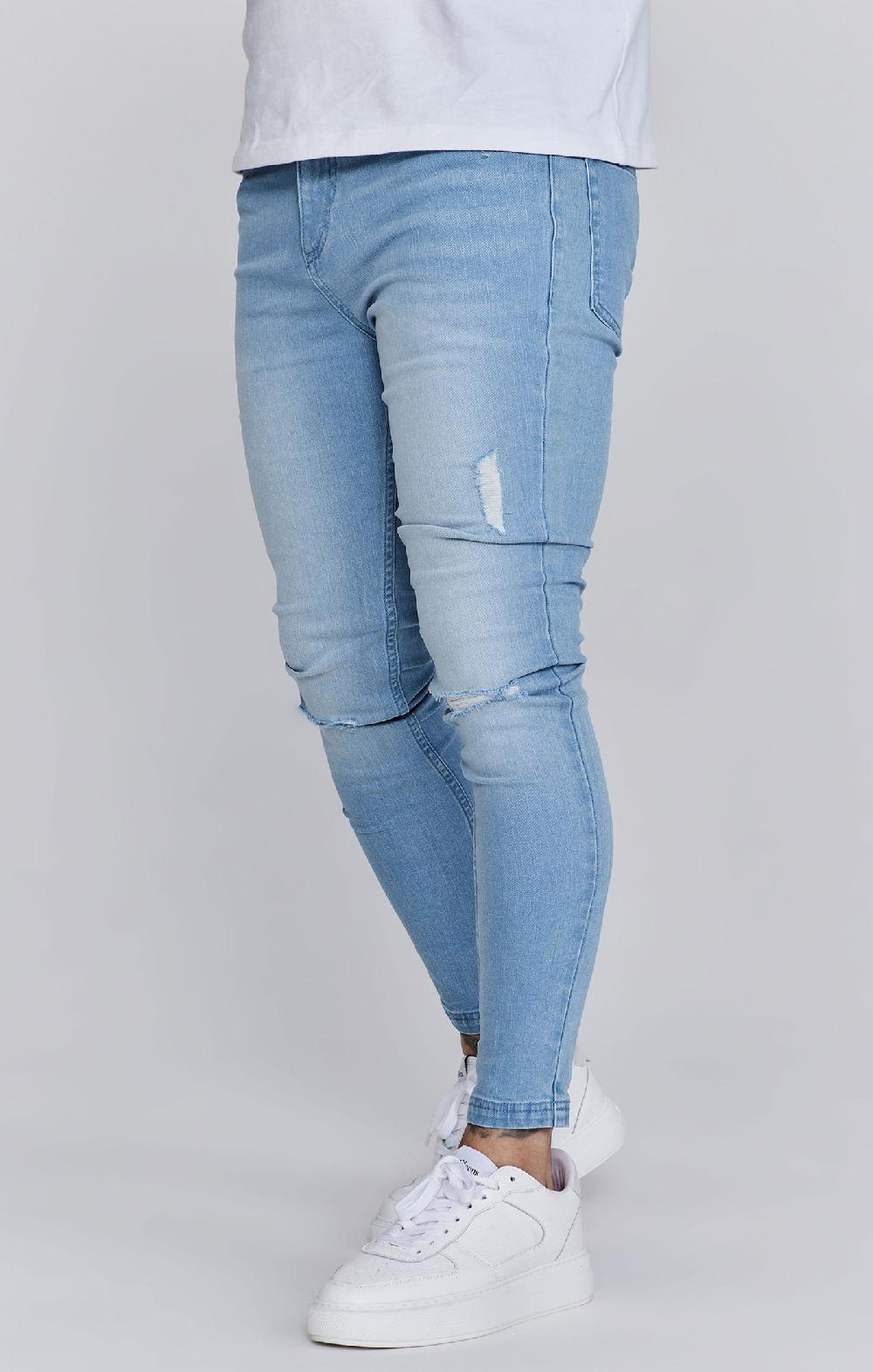 sik silk Skinny Jeans Washed Light Blue