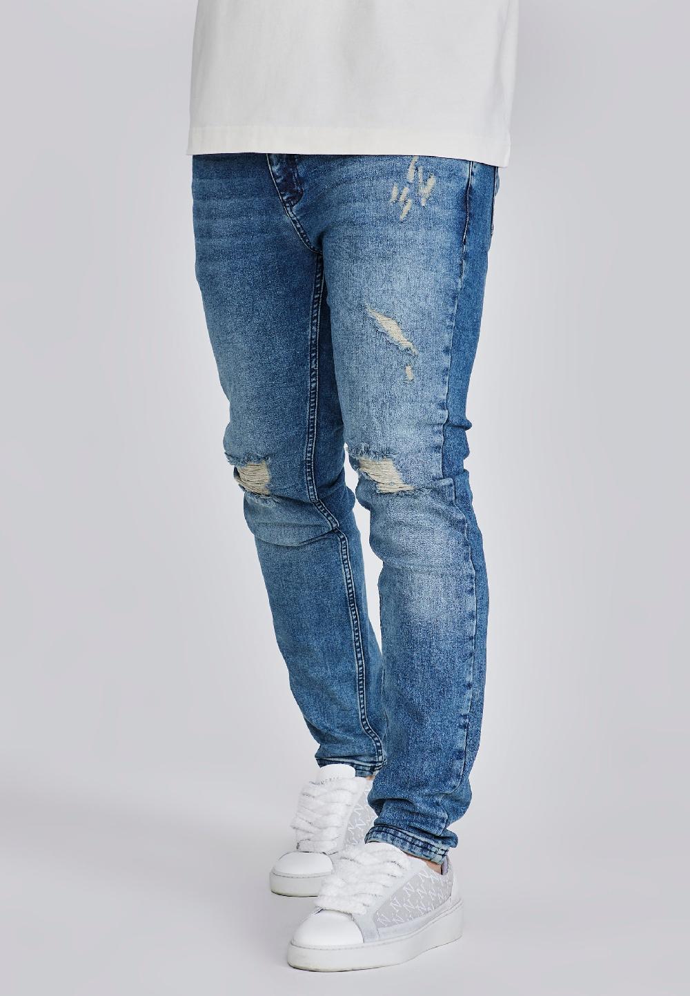 sik silk Slim Fit Jeans Blue