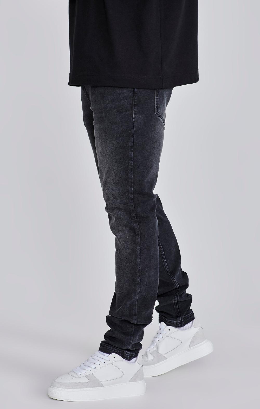 Sik Silk Slim Fit Jeans Washed Black