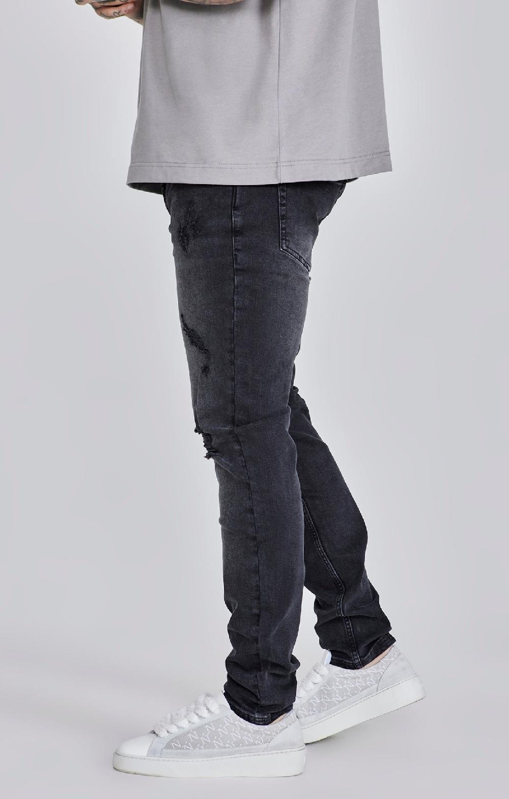 Sik Silk Slim Fit Jeans Washed Black