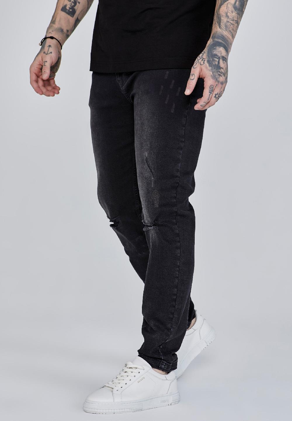 sik silk Slim Fit Jeans Washed Black