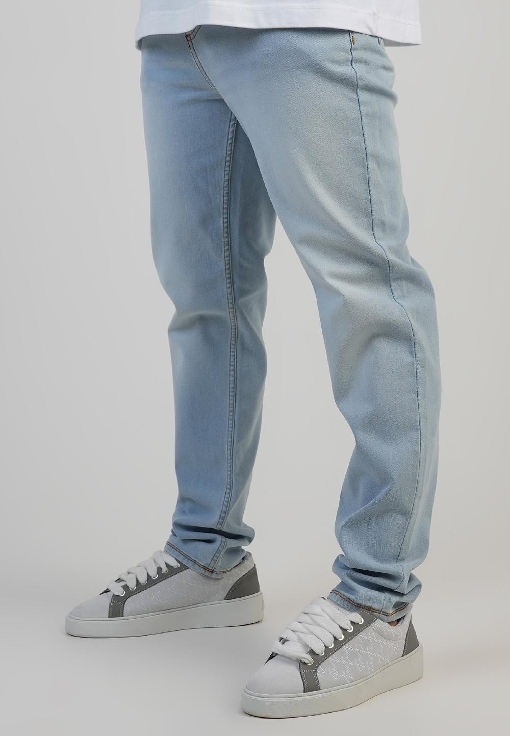 sik silk Slim Fit Jeans Washed Light Blue
