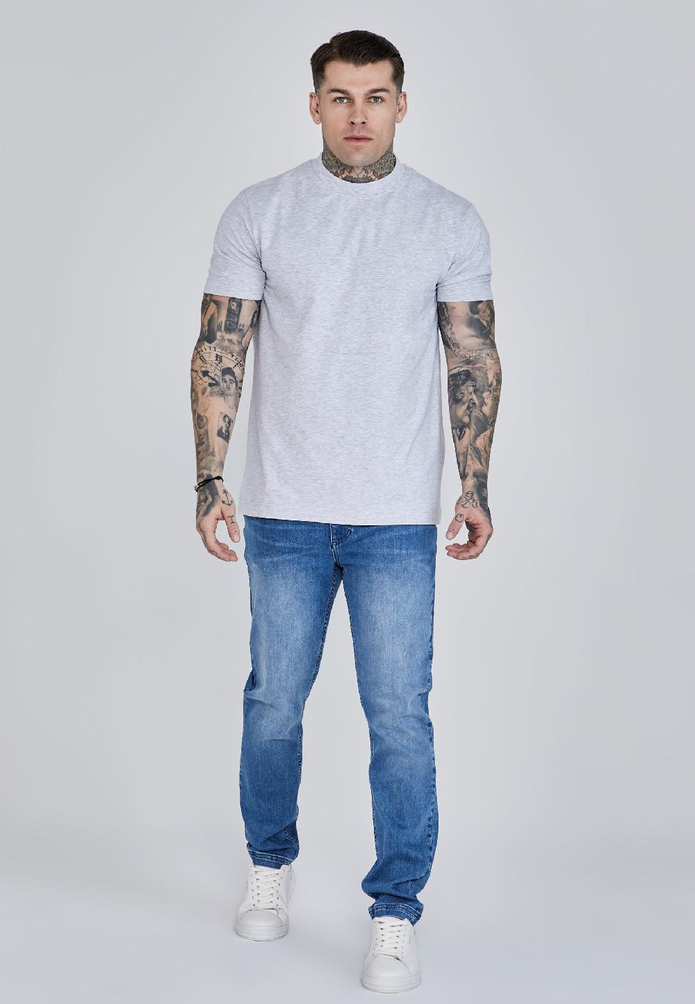 Sik Silk Slim Fit Jeans Washed Mid Blue