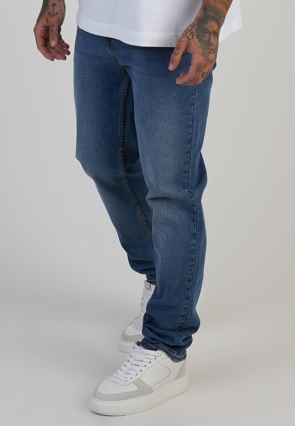 sik silk Slim Fit Jeans Washed Mid Blue