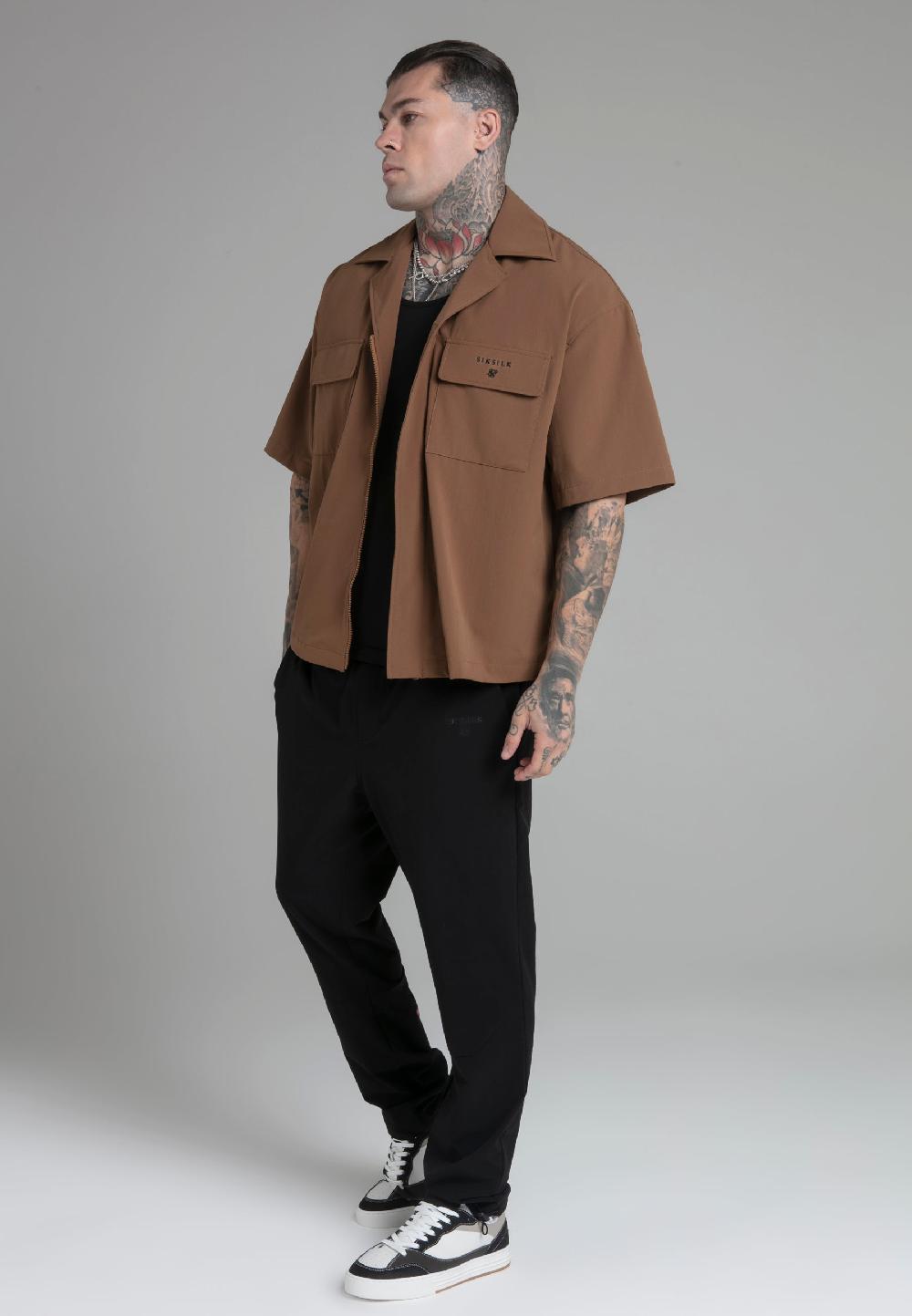Sik Silk Tan Utility Shirt
