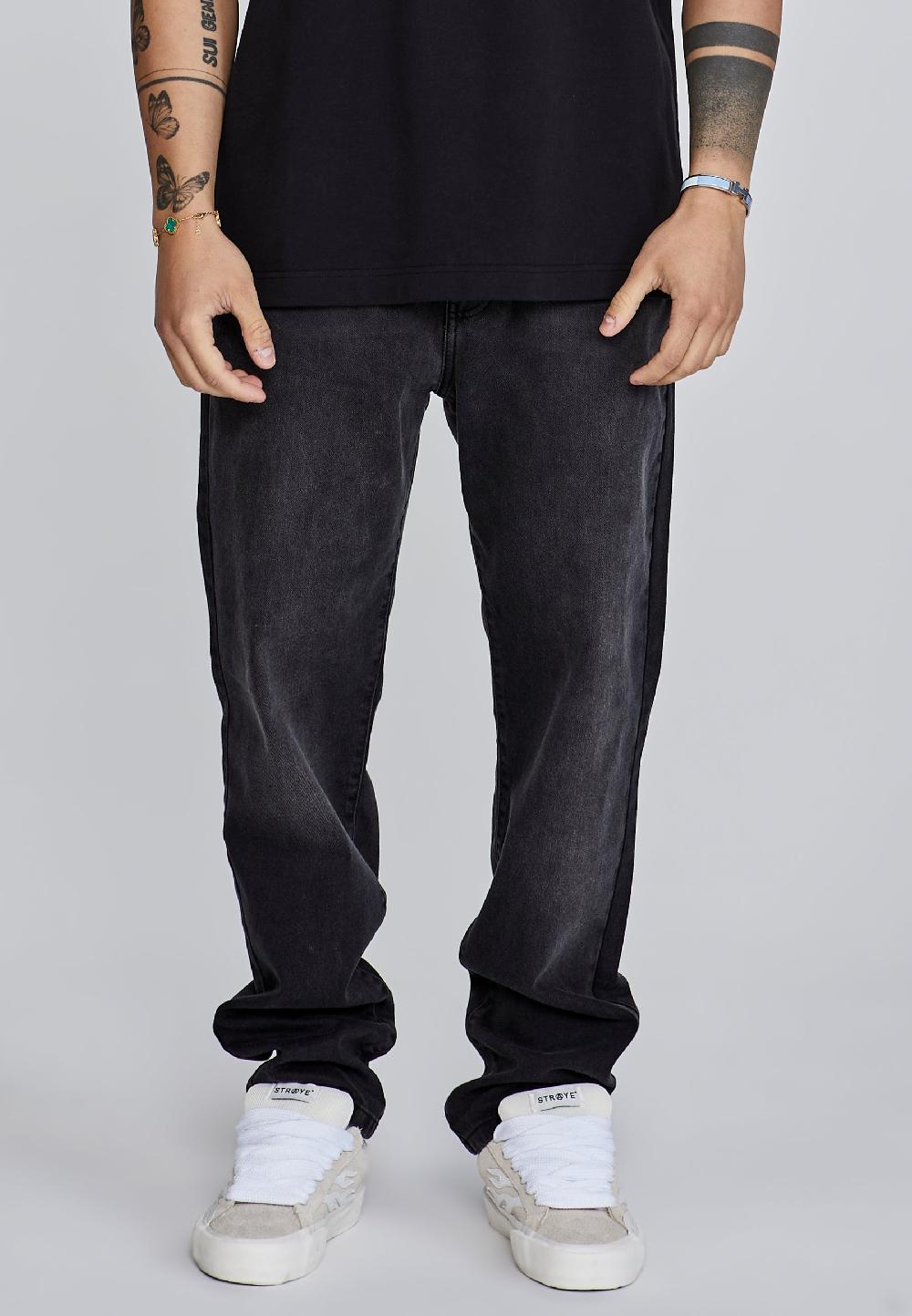 sik silk Tapered Jeans Black