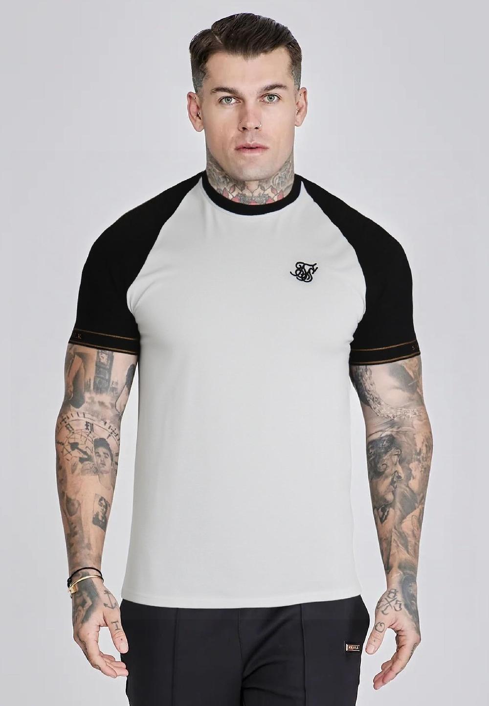 sik silk White and Black Tech T-Shirt