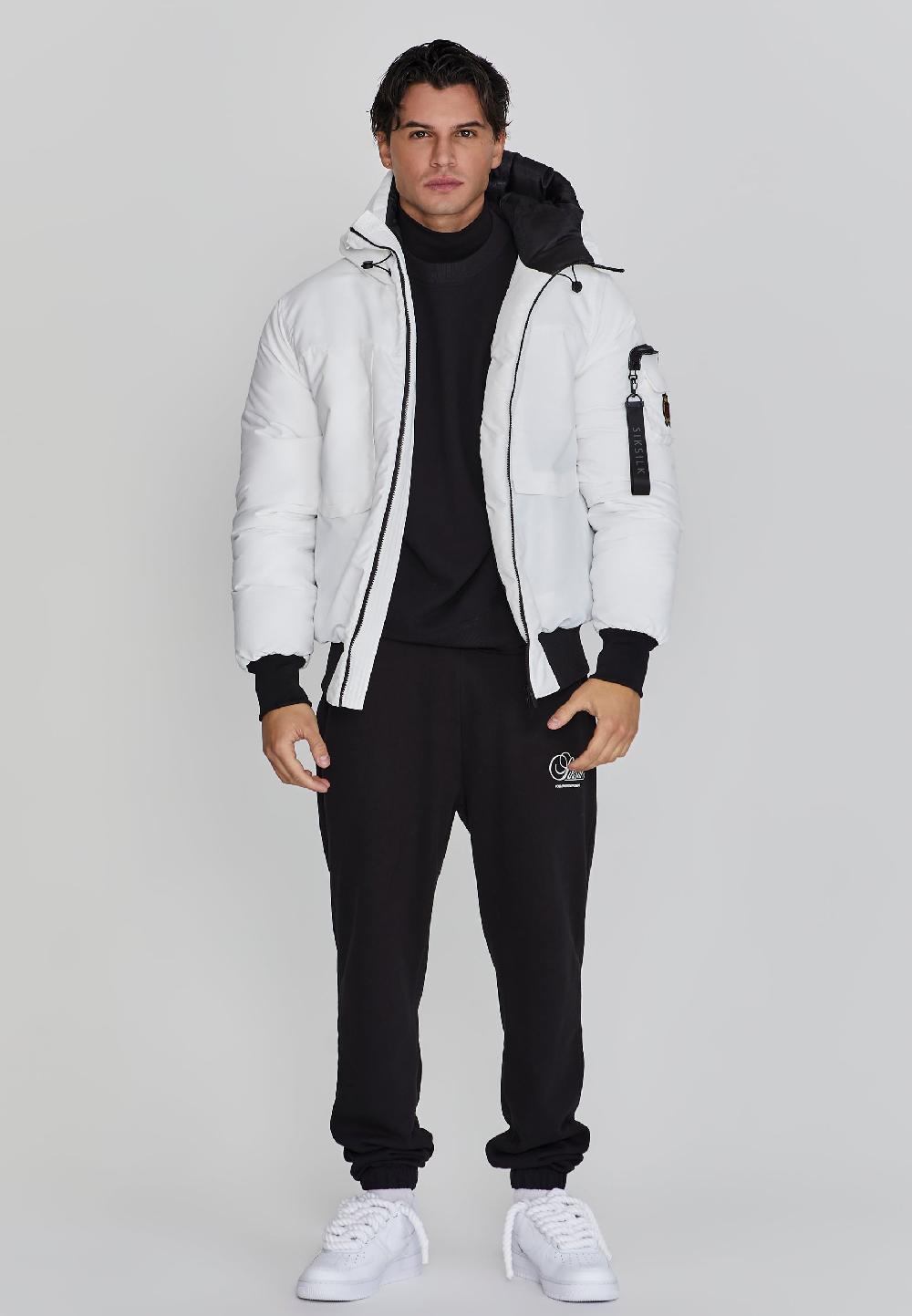 Sik Silk White Bomber Jacket