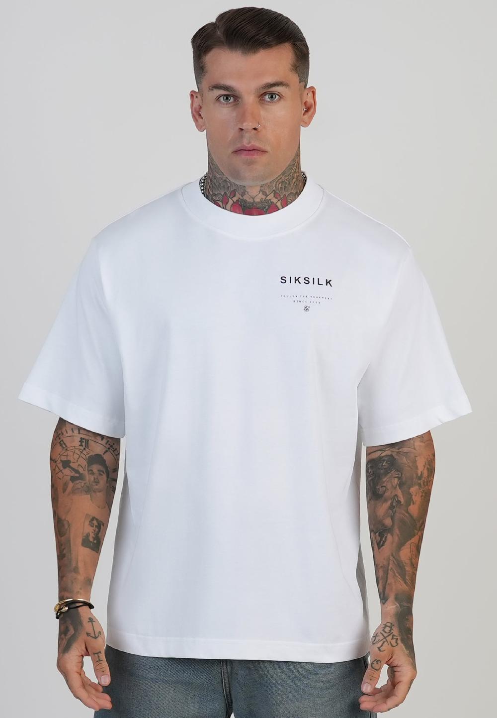 Sik Silk White Graphic T-Shirt