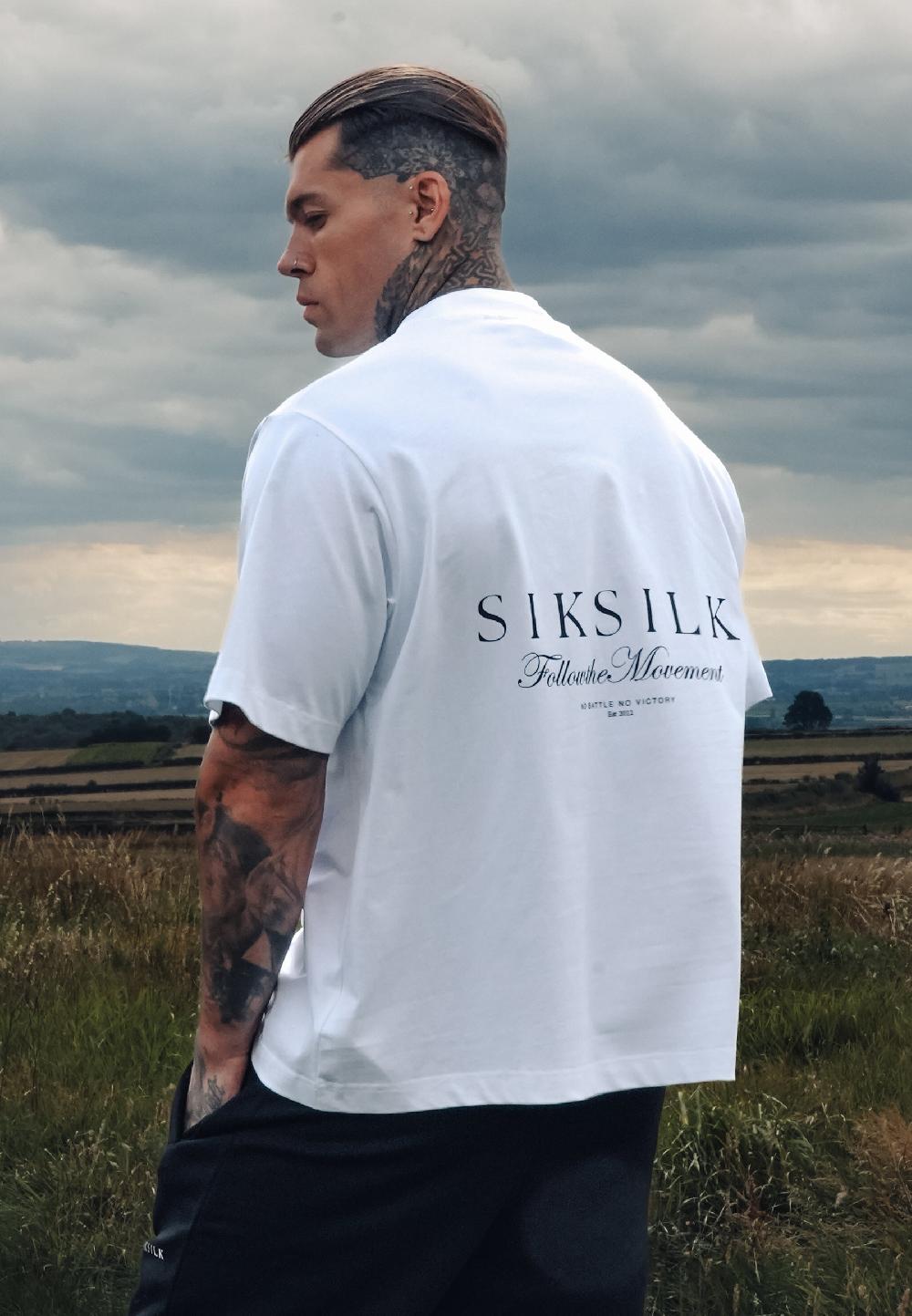 sik silk White Graphic T-Shirt