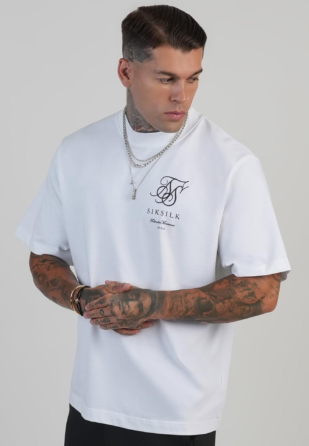 sik silk White Logo T-Shirt