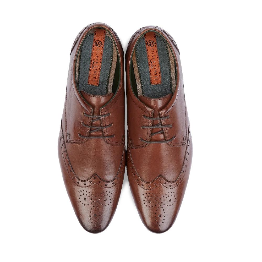 Silver Street London Leather Smart Formal Leather Brogue Shoes