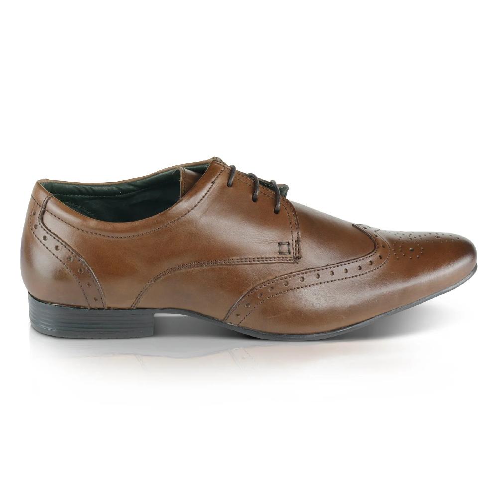 silver street london Leather Smart Formal Leather Brogue Shoes