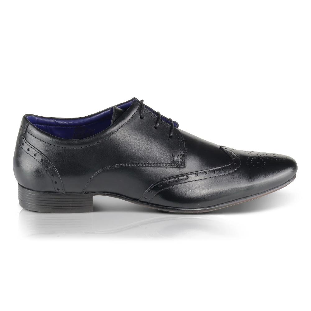 silver street london Leather Smart Formal Leather Brogue Shoes