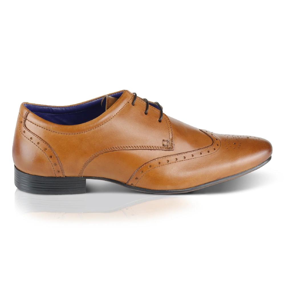 silver street london Leather Smart Formal Leather Brogue Shoes