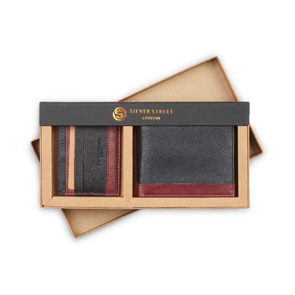 silver street london Leather Wallet & Cardholder Giftset