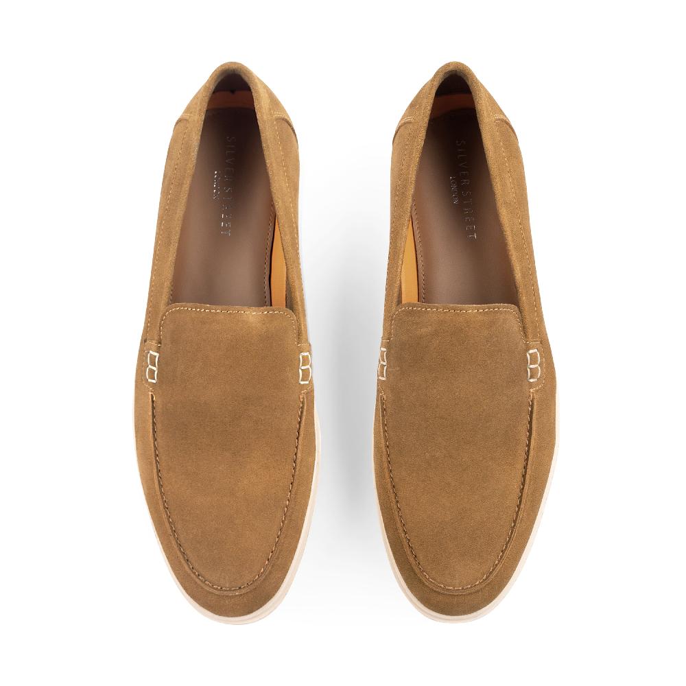Silver Street London Mauro Suede Leather Apron Loafers