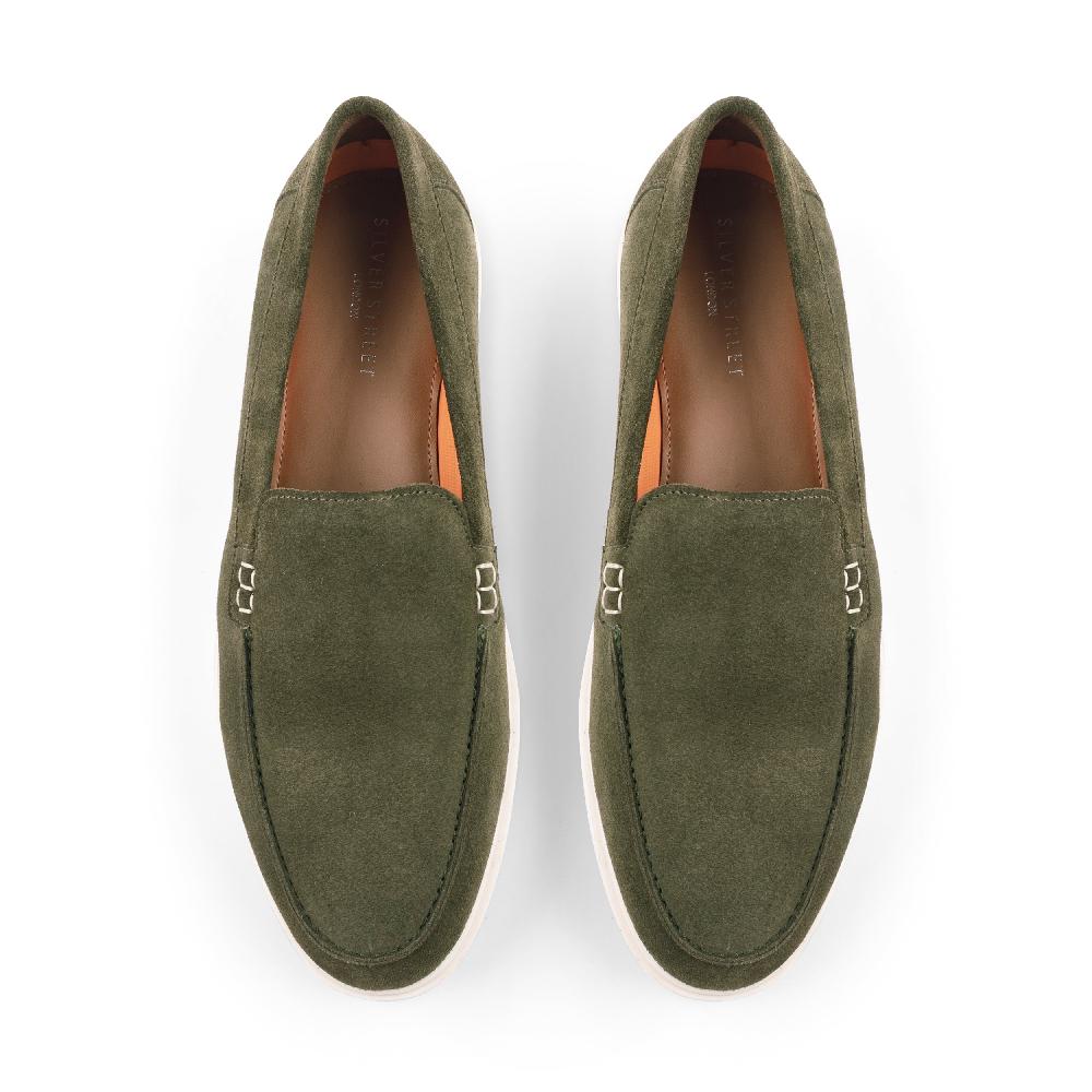 Silver Street London Mauro Suede Leather Apron Loafers