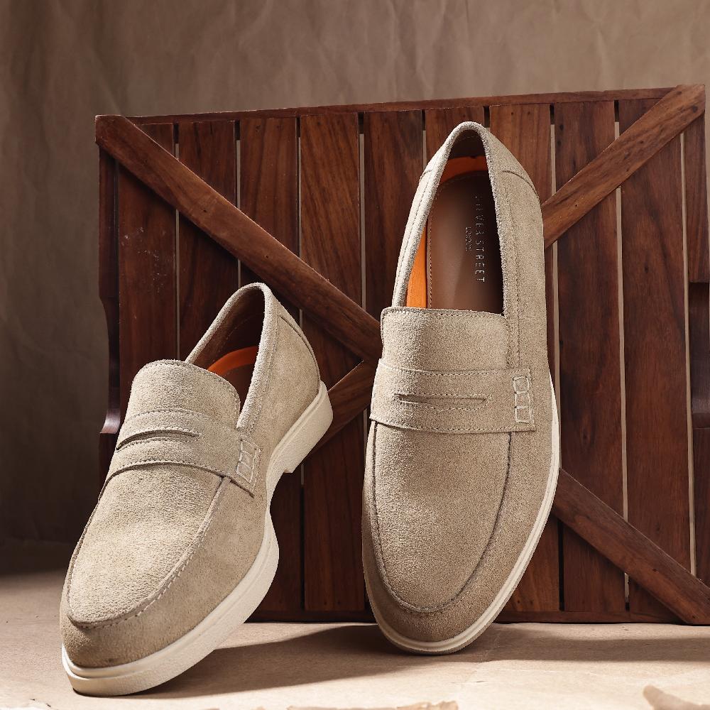 Silver Street London Nicola Suede Leather Penny Loafers