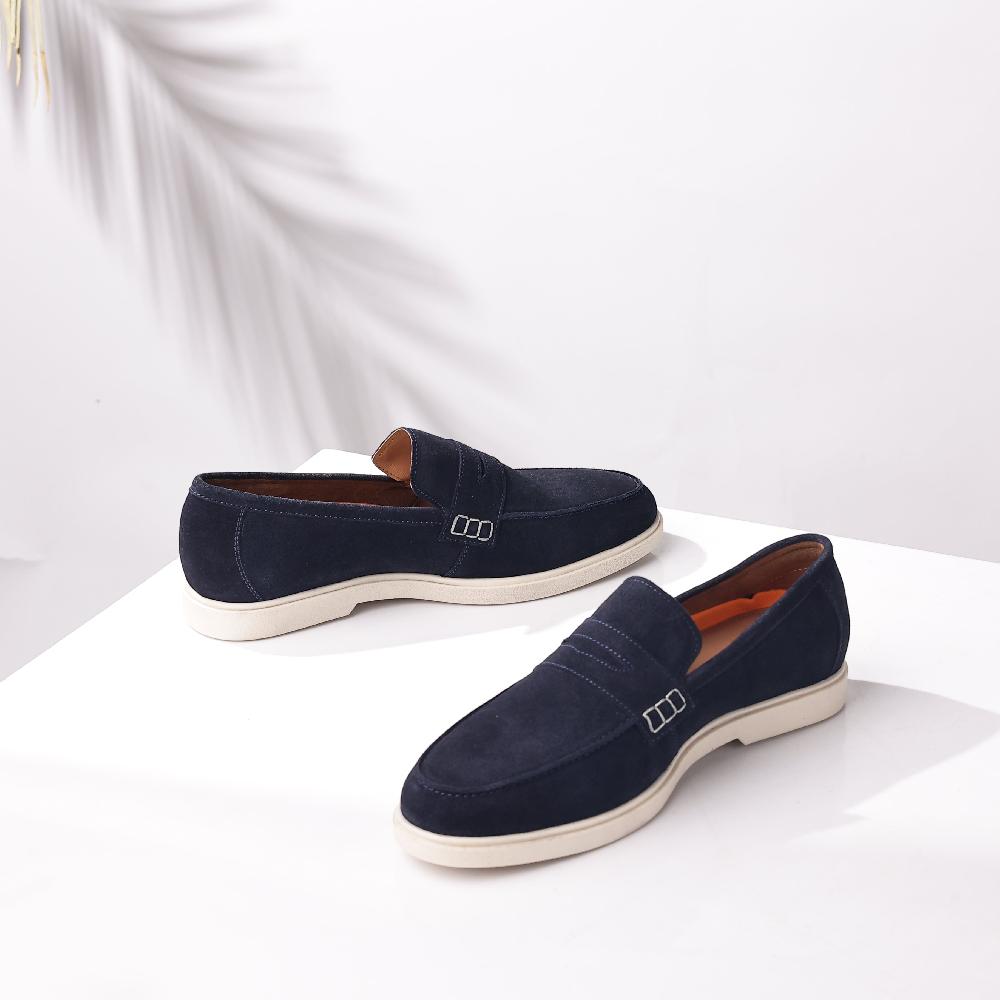 Silver Street London Nicola Suede Leather Penny Loafers