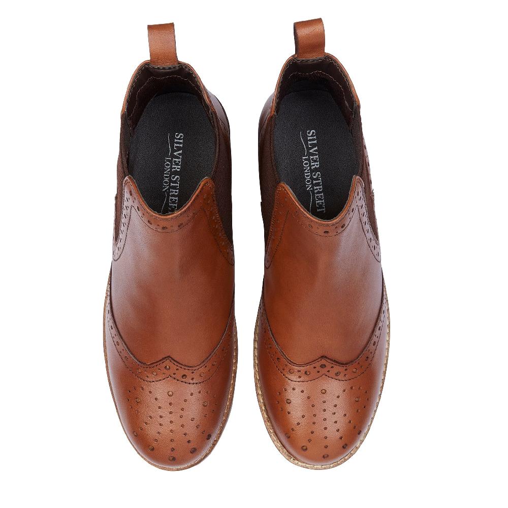 Silver Street London Leather Brogue Boots
