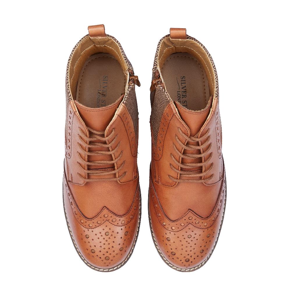 Silver Street London Leather Brogue Boots