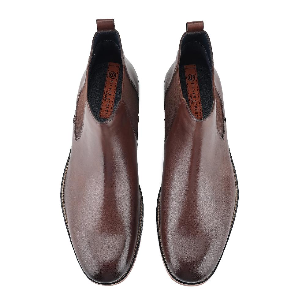 Silver Street London Leather Chelsea Boots