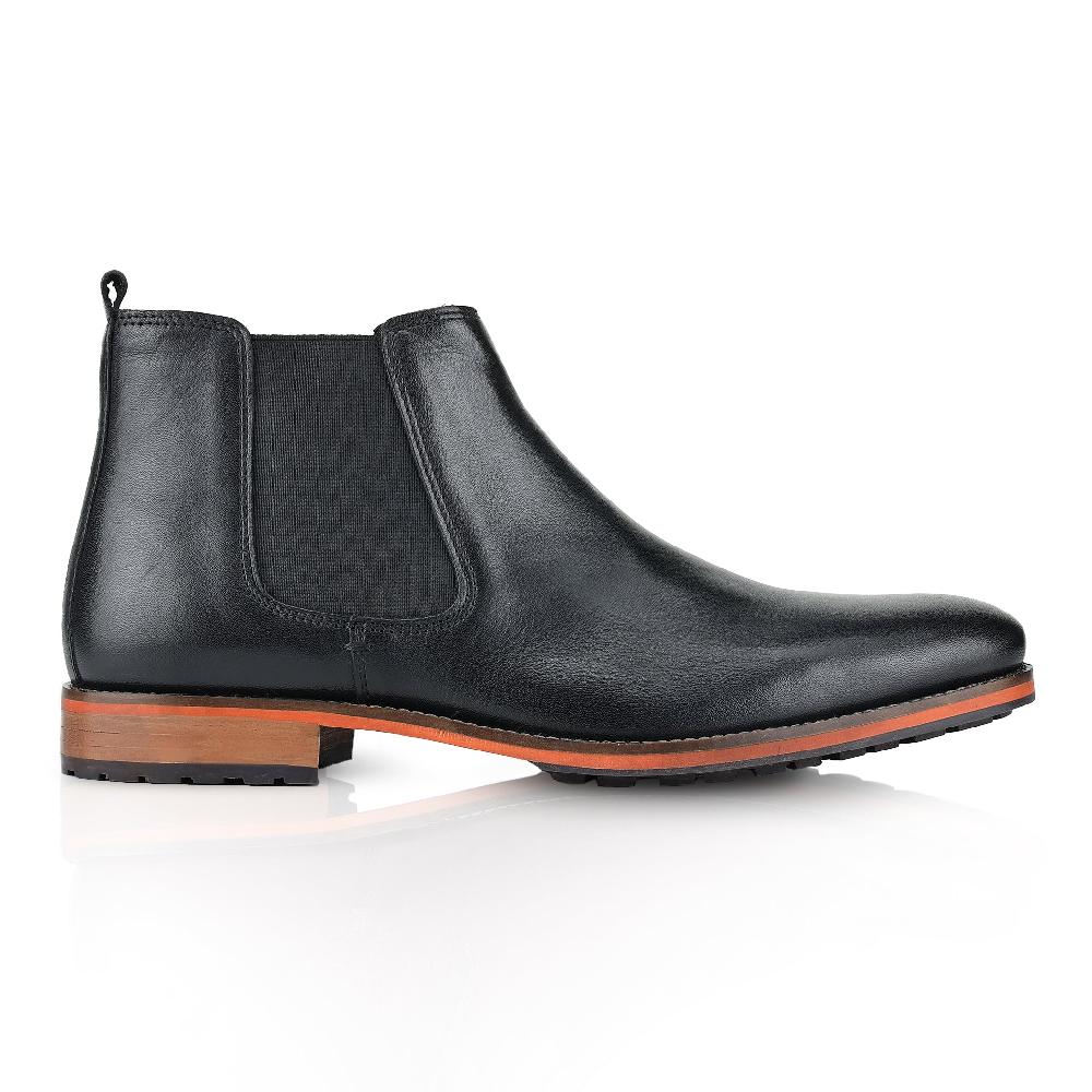 silver street london Leather Chelsea Boots