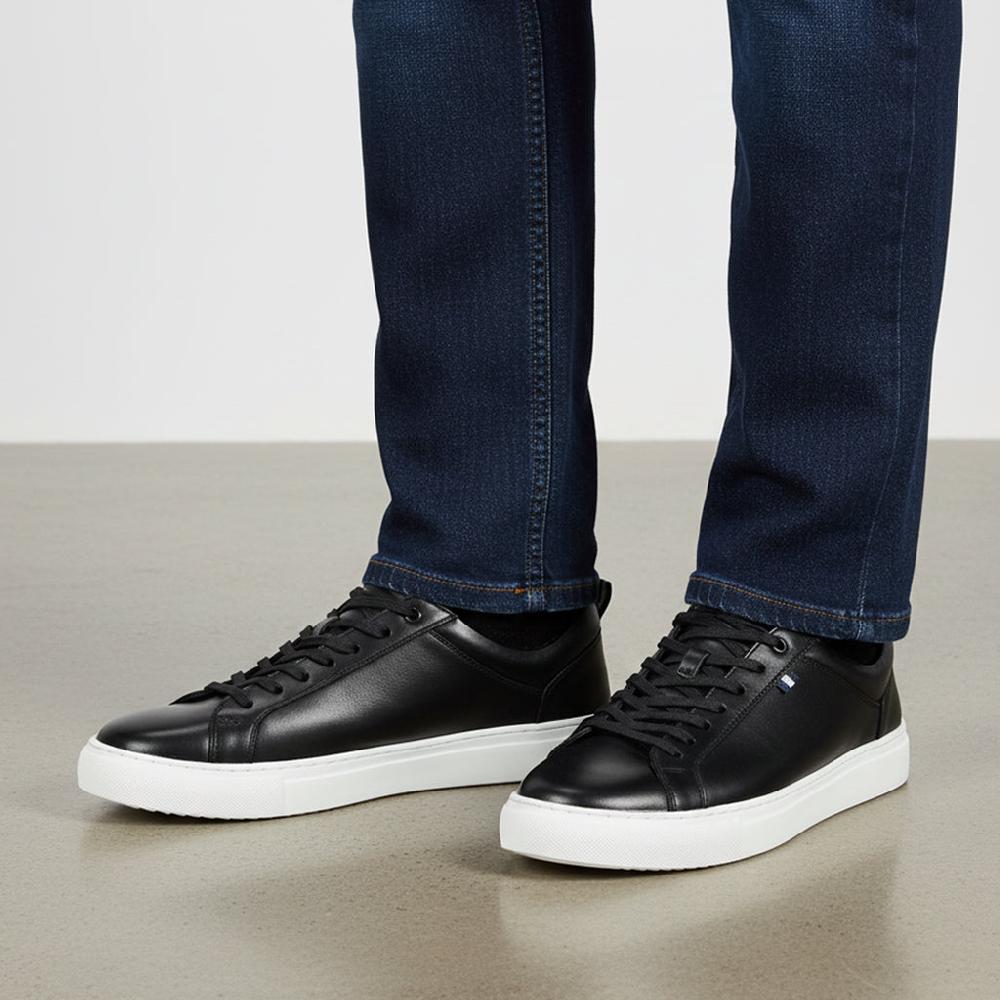 Silver Street London Leather Cup Sole Trainers