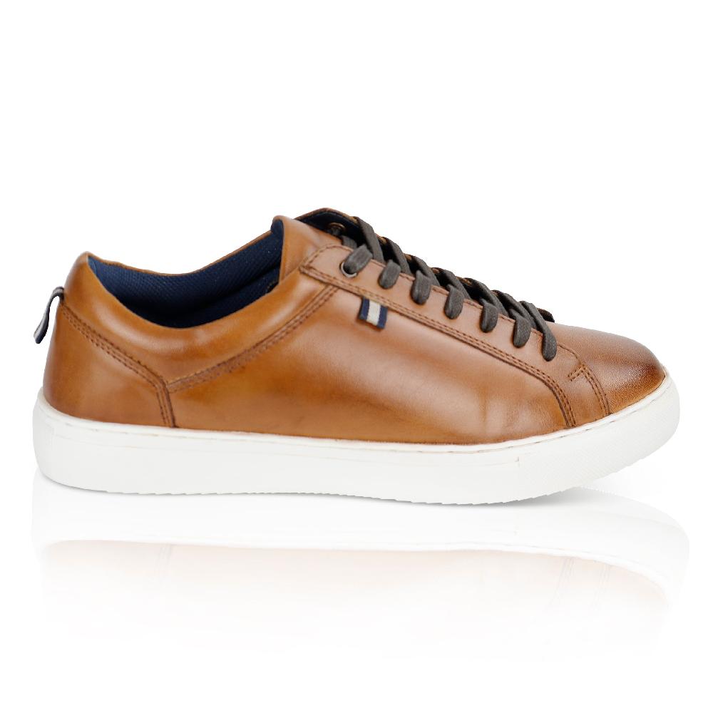 silver street london Leather Cup Sole Trainers