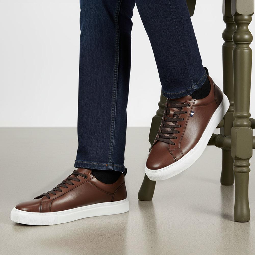 Silver Street London Leather Cup Sole Trainers