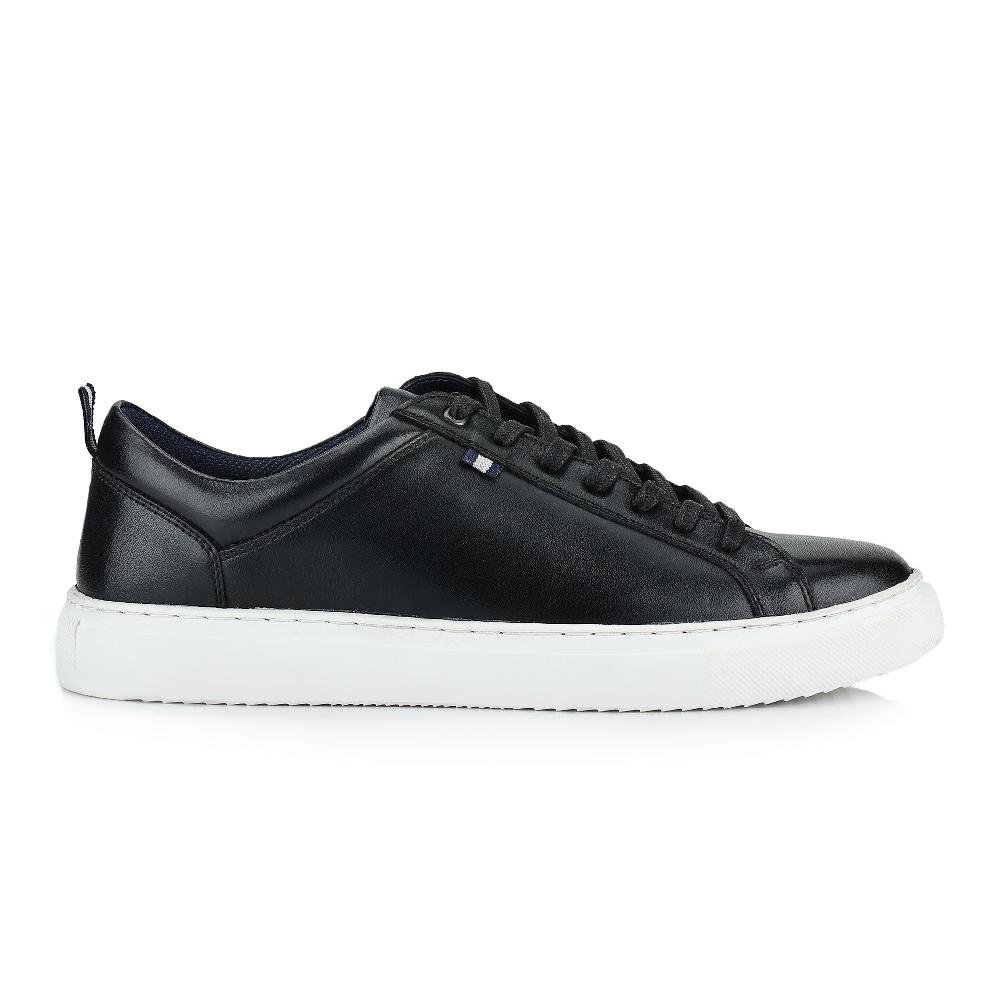 silver street london Leather Cup Sole Trainers