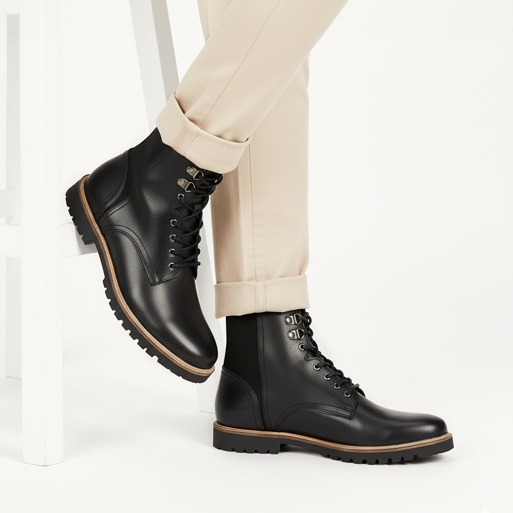 silver Street London Leather Hiker Boots