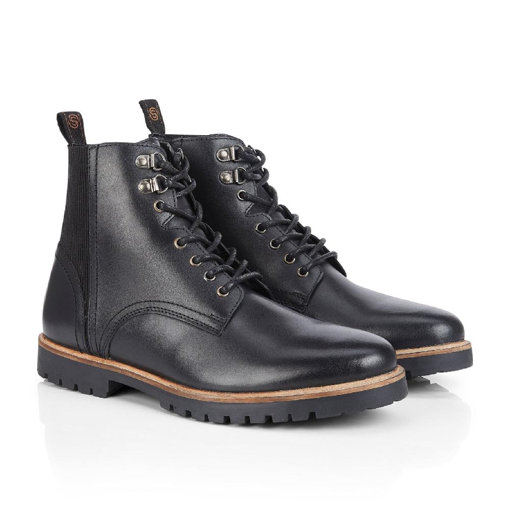 silver Street London Leather Hiker Boots