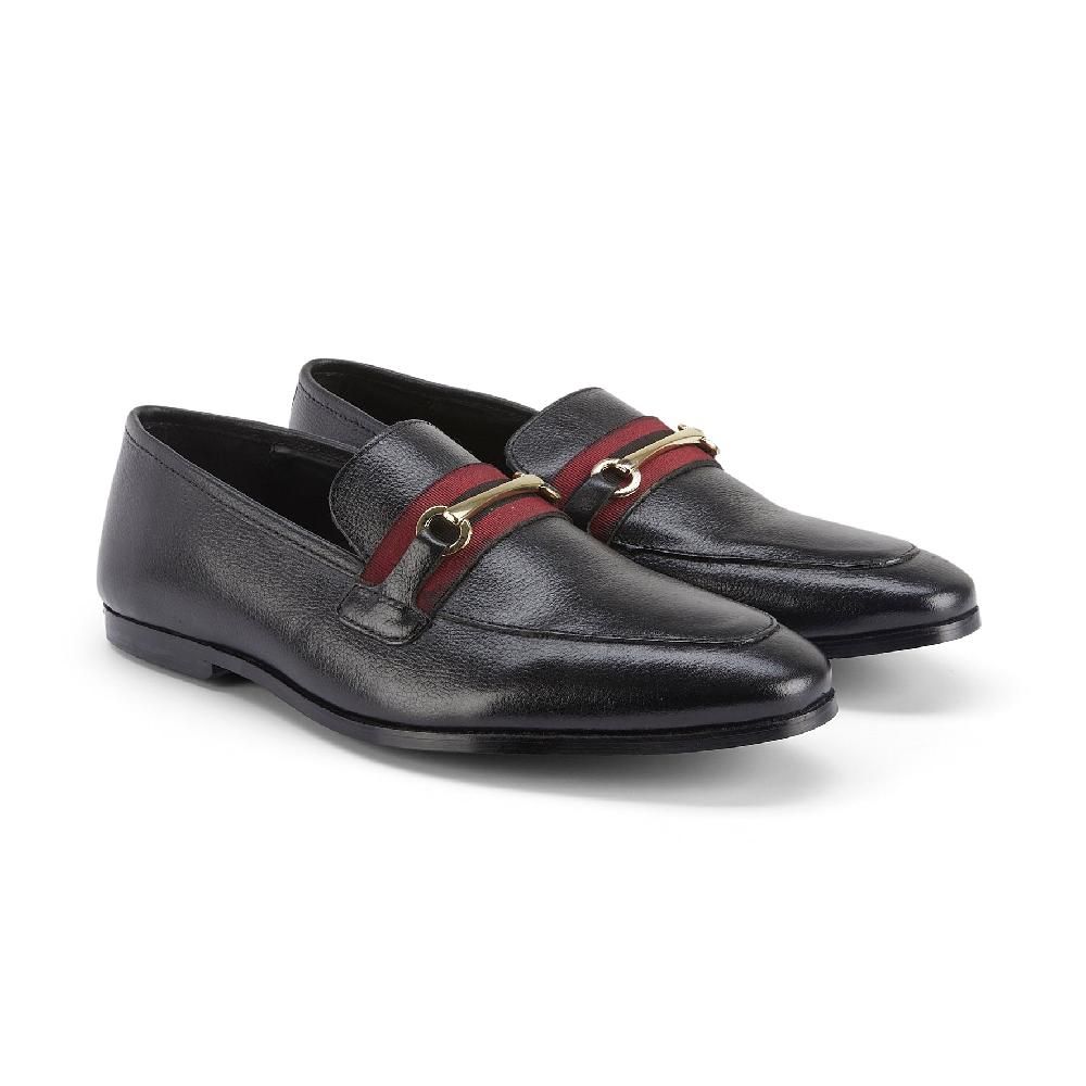 Silver Street London Leather Metal Trim Loafers